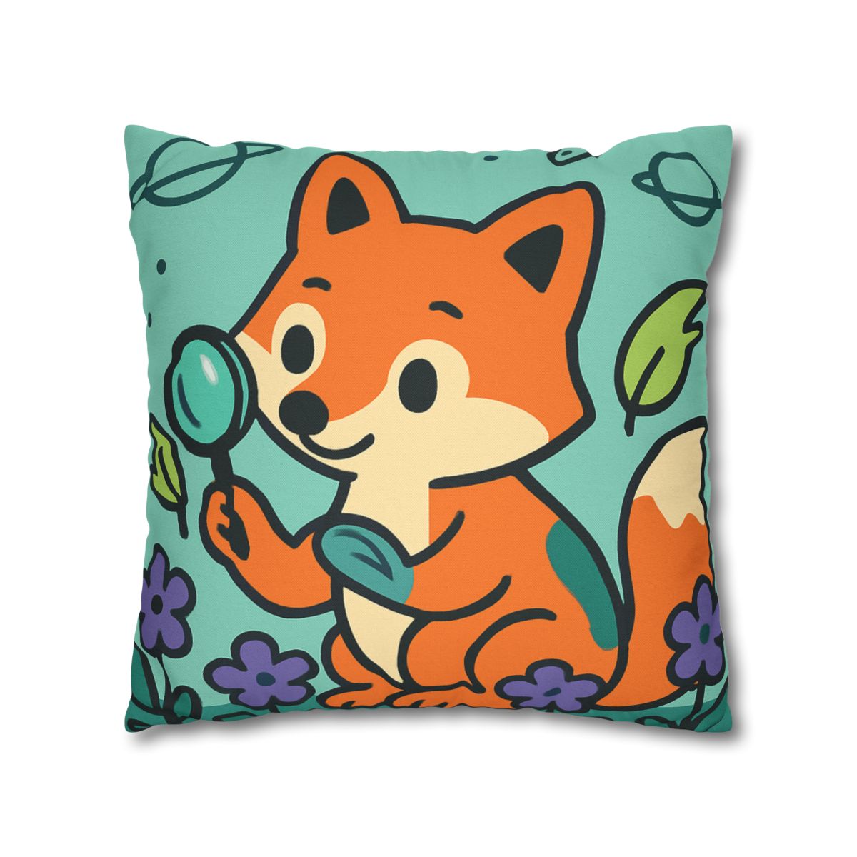 Galaxy Garden Fox soft cotton pillow cases