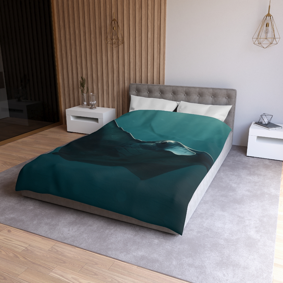 Glasswing Glide Manta Ray duvets for gifts