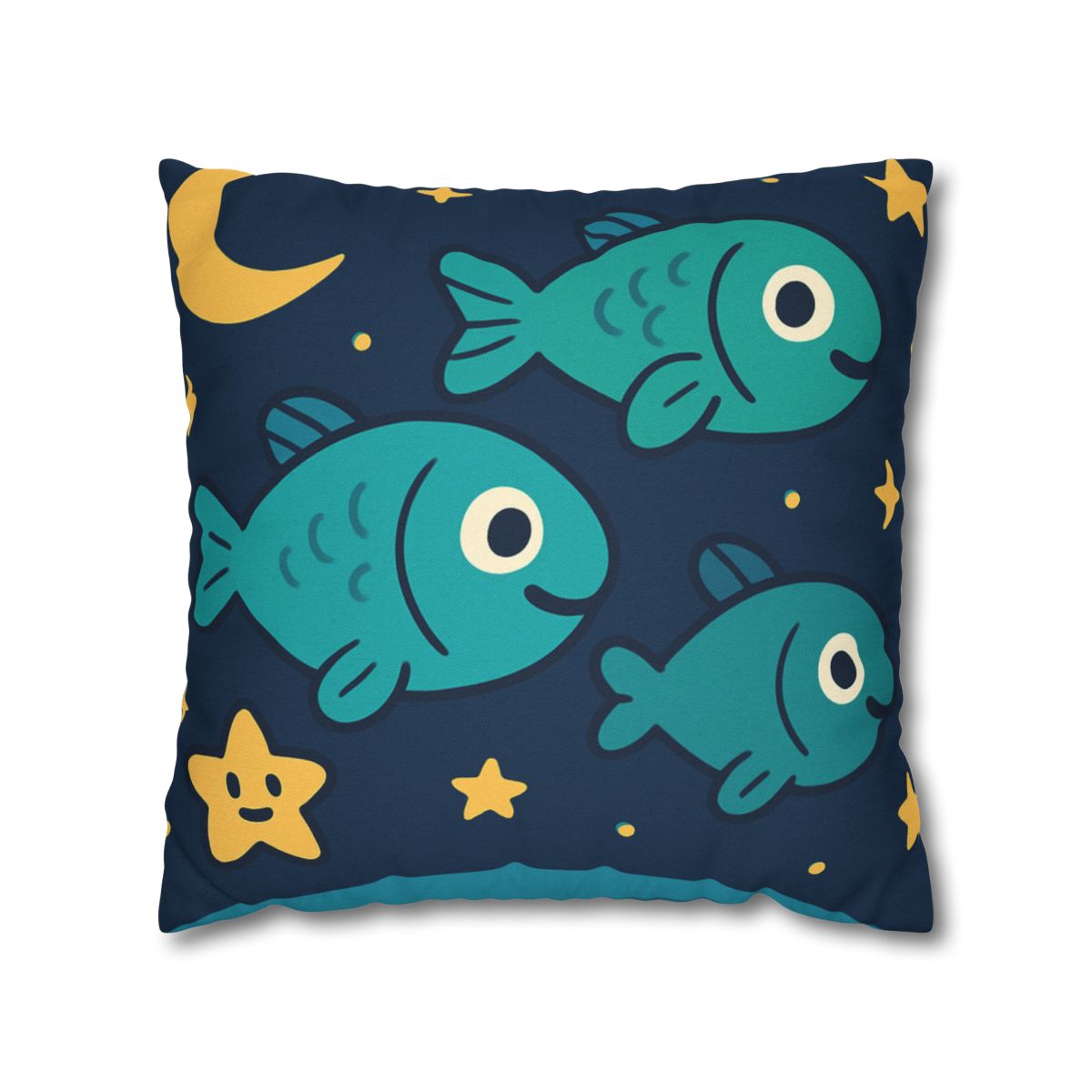 Starry Space Fish School soft cotton pillow cases