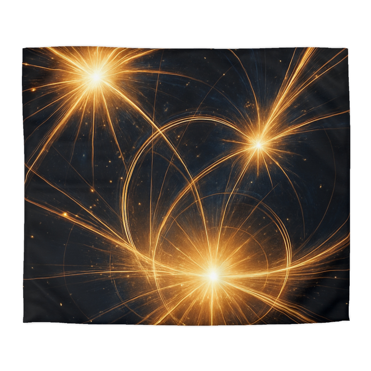 Photon Burst Constellation designer printed duvets