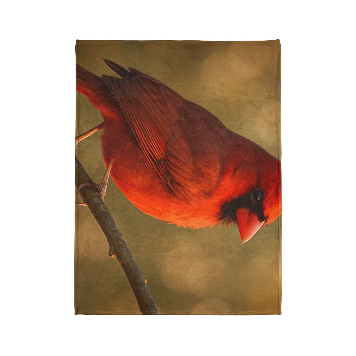 Crimson Pulse Northern Cardinal warm winter blankets