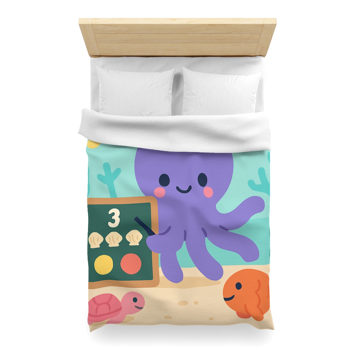 Coral Classroom Octopus duvets for gifts