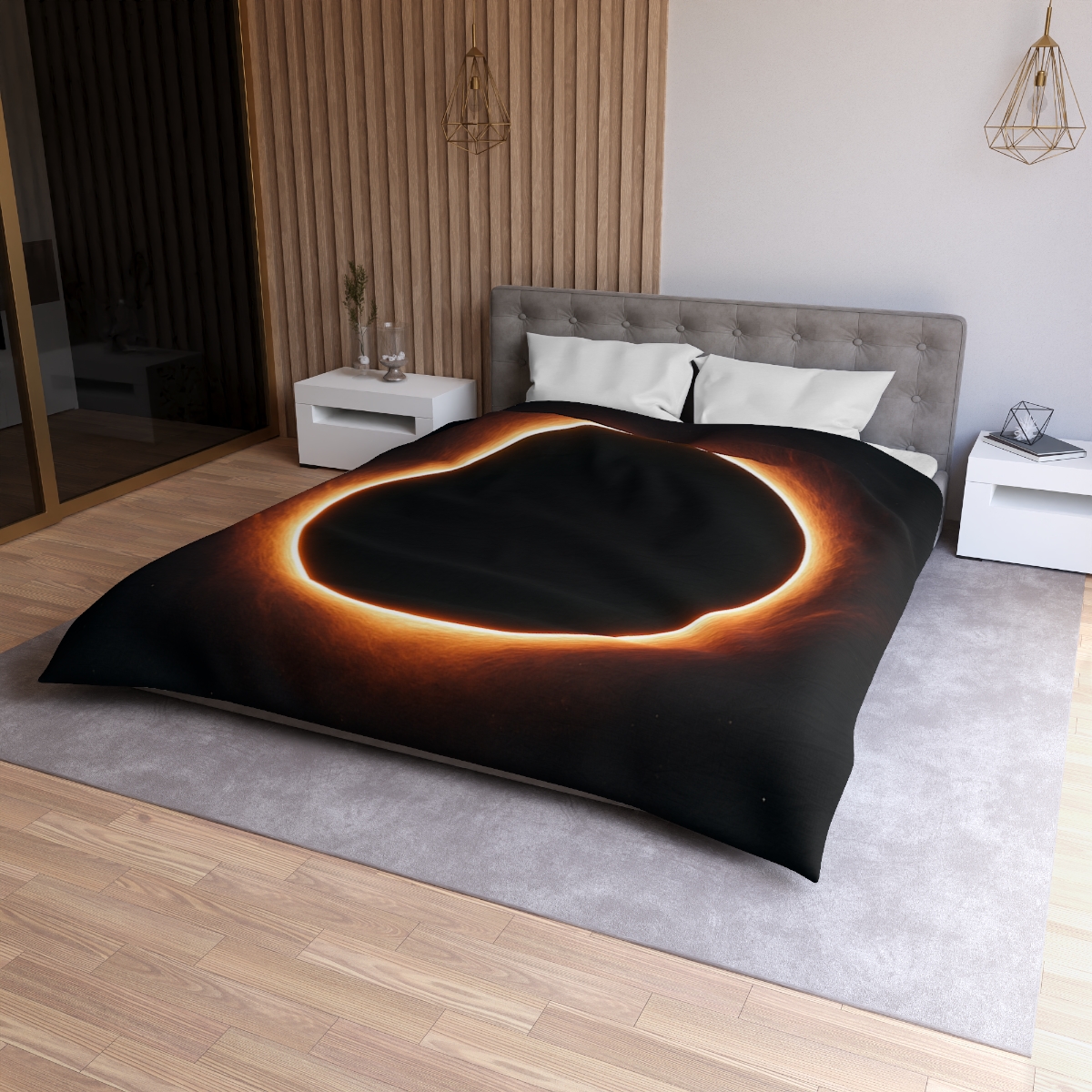 Dark Horizon Singularity Glow personalized bedding duvets