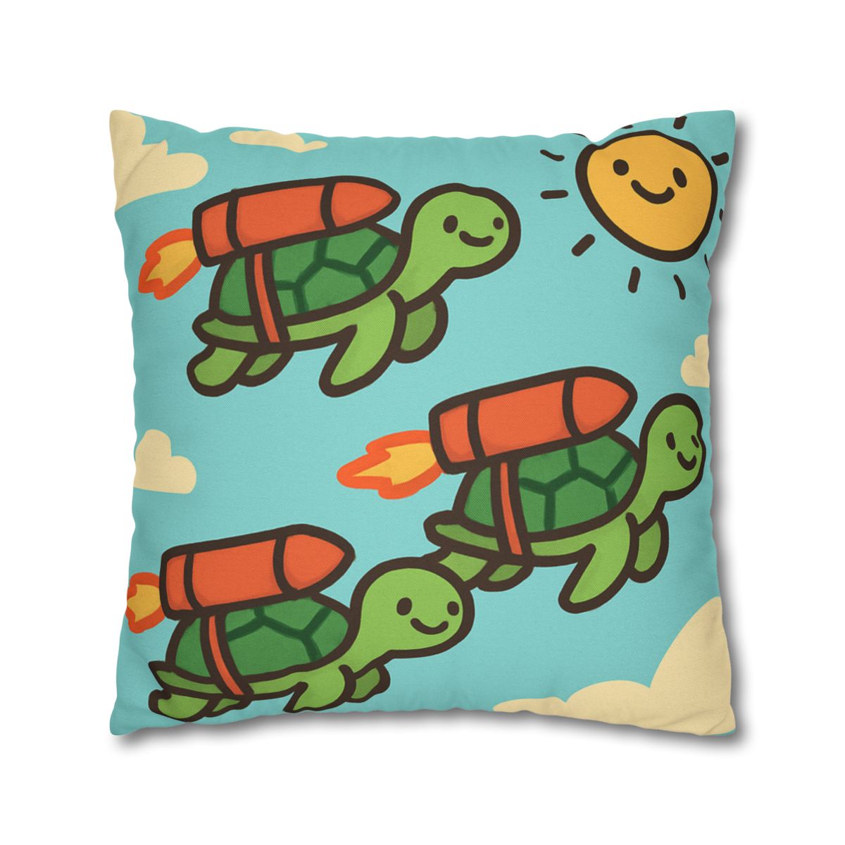 Rocket Powered Turtles comfortable bedding pillow covers