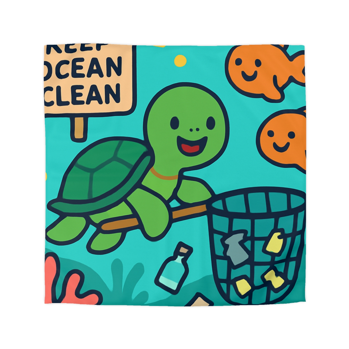 Coral Reef Clean Up Crew warm winter duvets