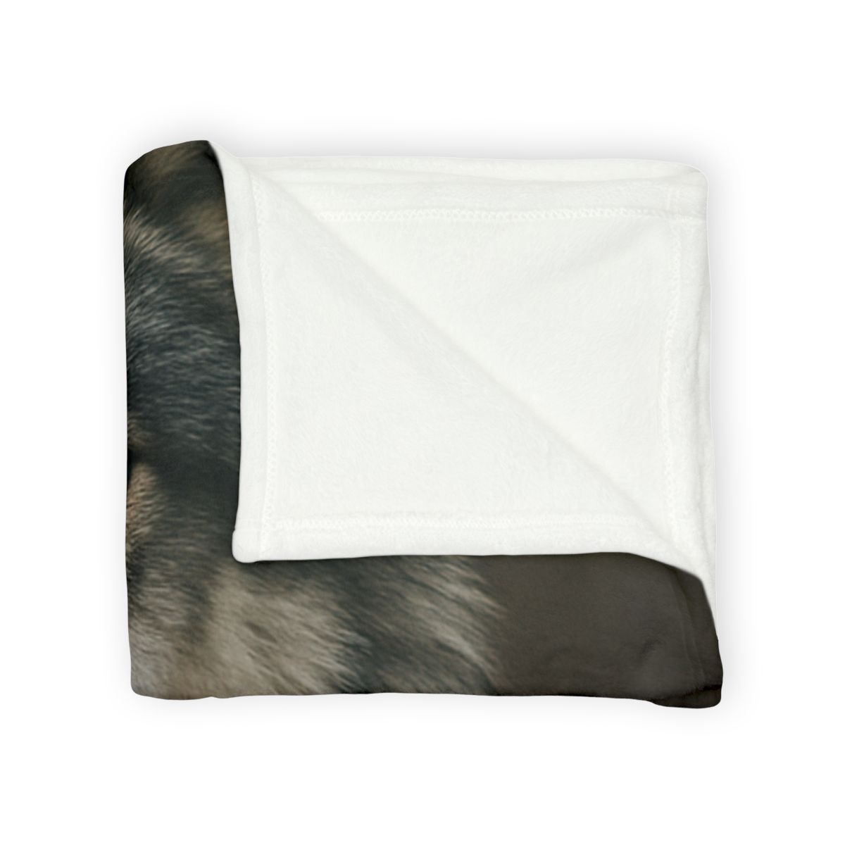 Ember Gaze Gray Wolf soft fleece blankets