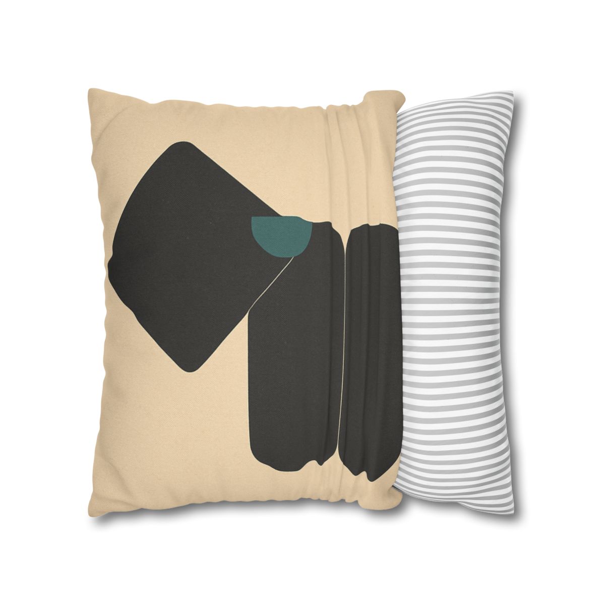 Quiet Triad With Crescent Accent designer print pillow cases