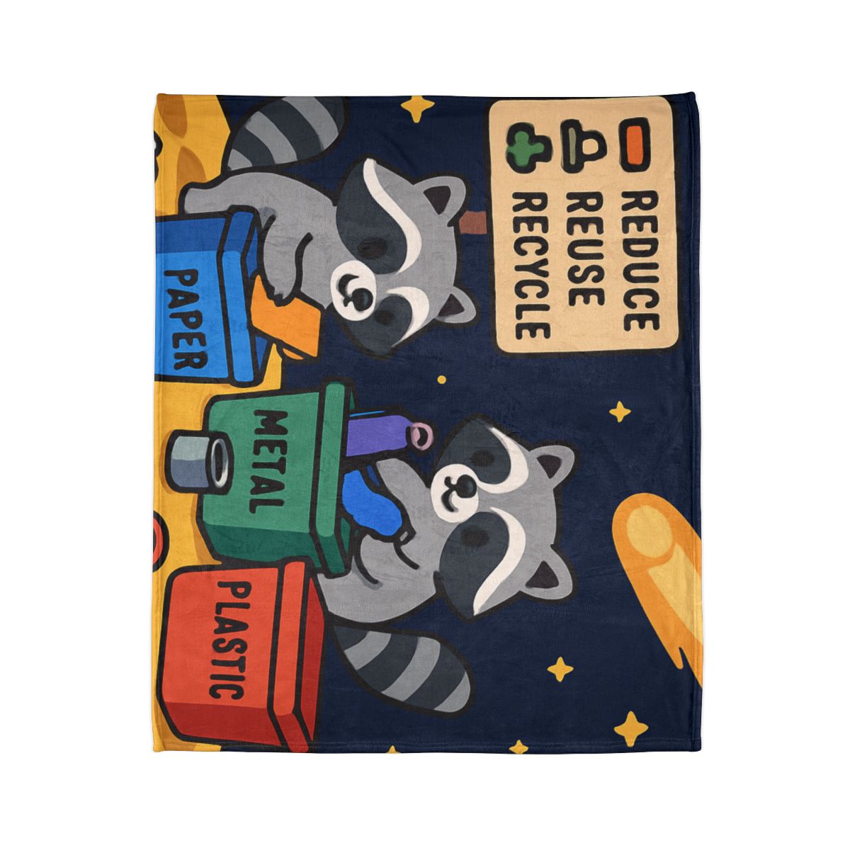 Comet Tail Recycling Rangers stylish throw blankets