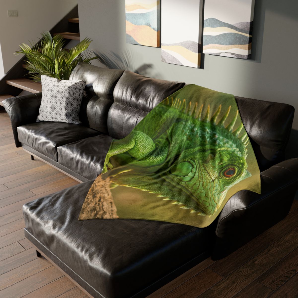 Green Iguana Sun Poise custom blankets