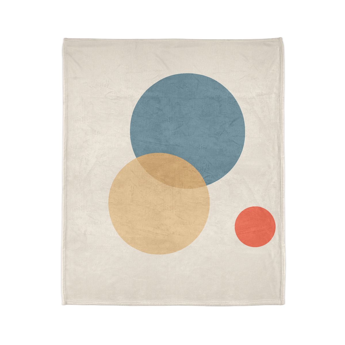 Three Circles With Quiet Overlap designer printed blankets