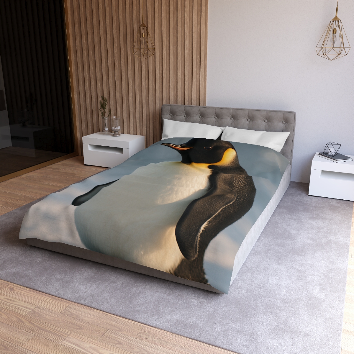 Aurora Drift Emperor Penguin unique patterned duvets