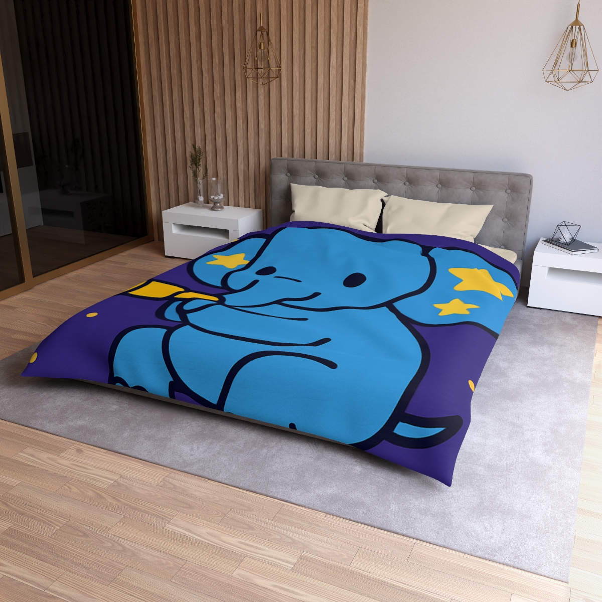 Starlight Safari Elephant personalized bedding duvets