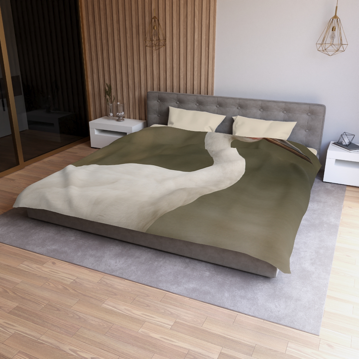 Silver Poise Whooping Crane trendy bedroom duvets