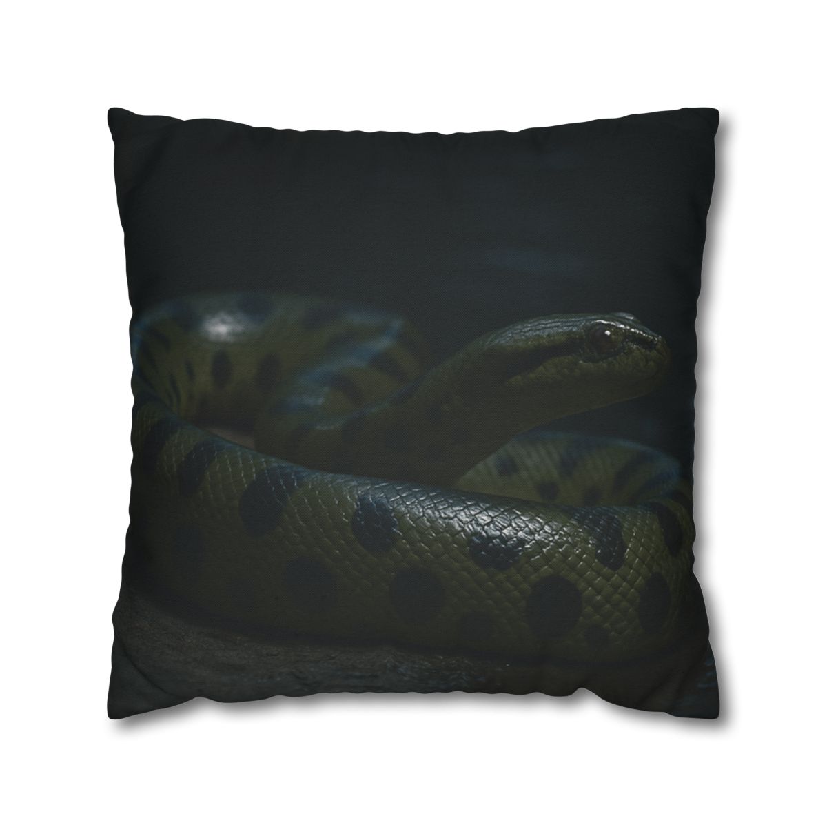 Moonlit Coil Green Anaconda personalized pillow covers