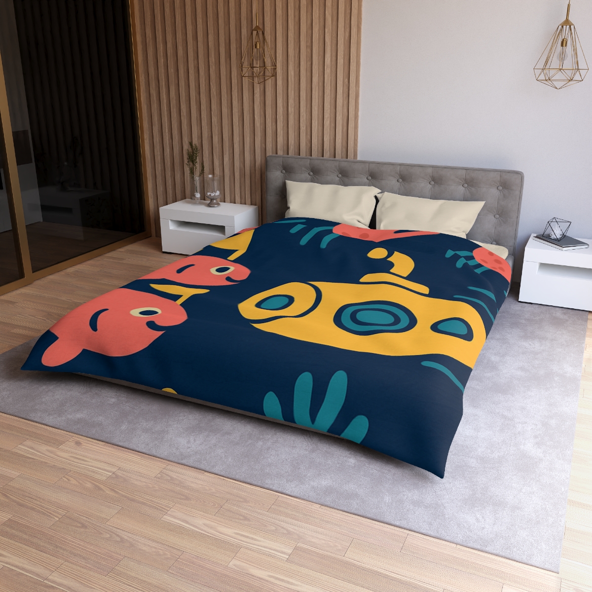 Submarine Comet Race personalized bedding duvets