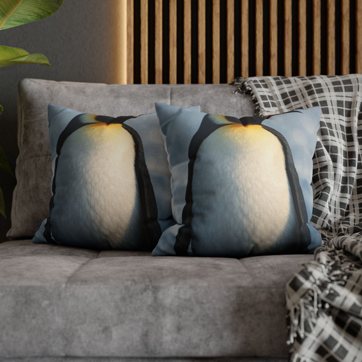 Frost Halo Emperor Penguin comfortable bedding pillow covers