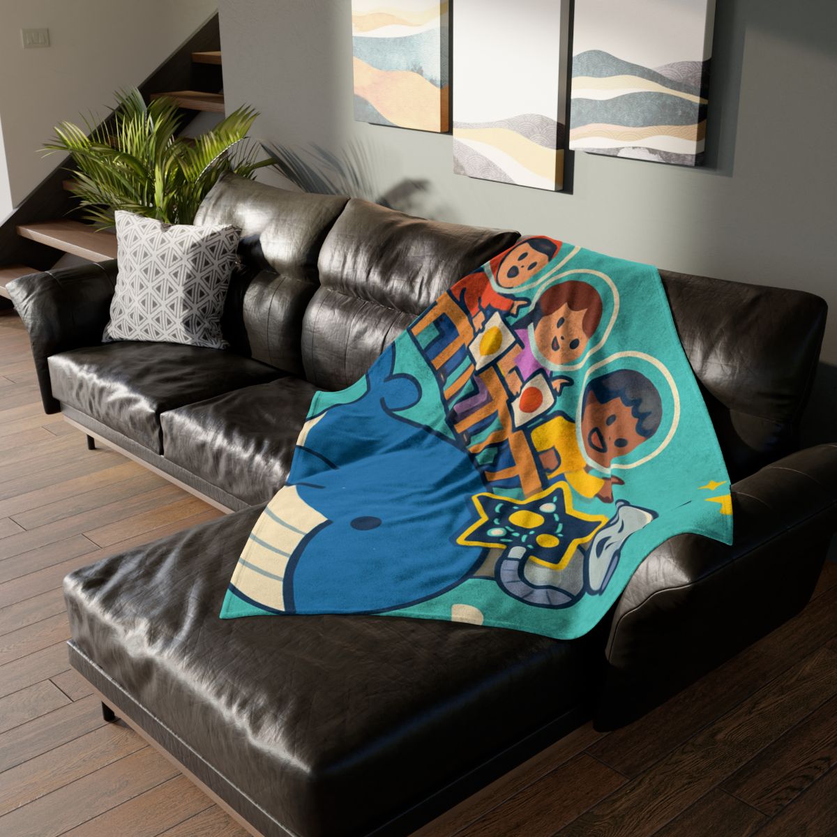 Comet Classroom In The Sky Whale decorative home blankets