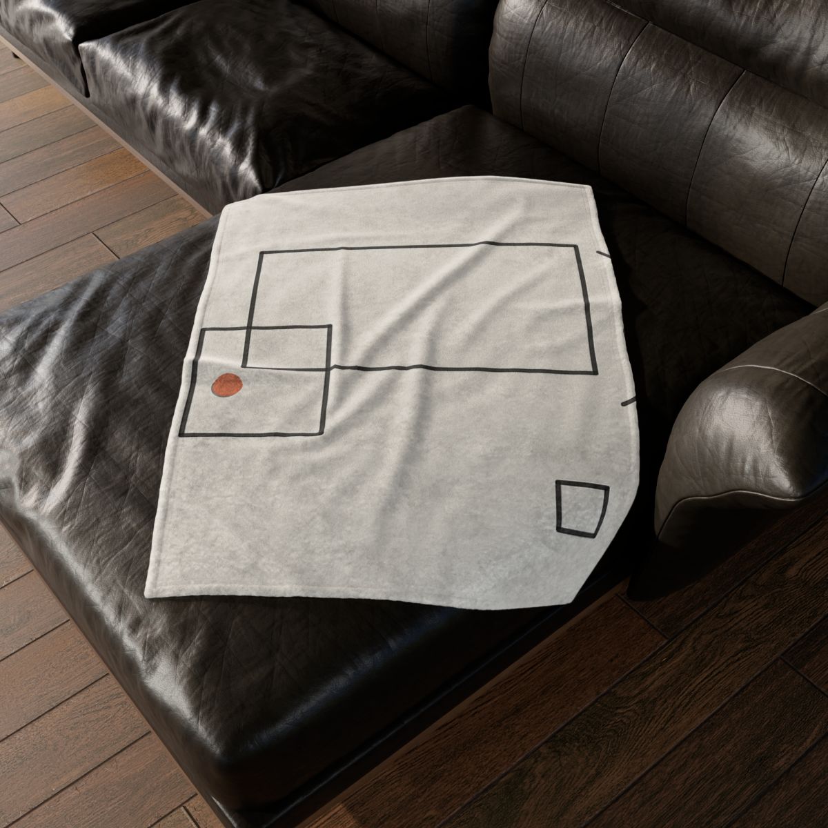 Offset Frame And Quiet Arc soft fleece blankets