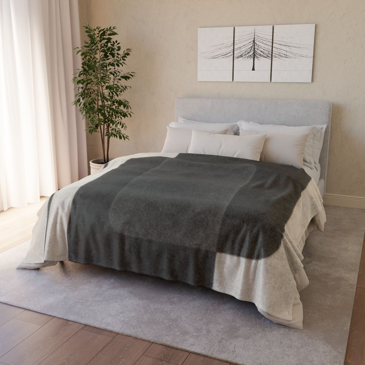 Offset Rectangle Harmony decorative home blankets