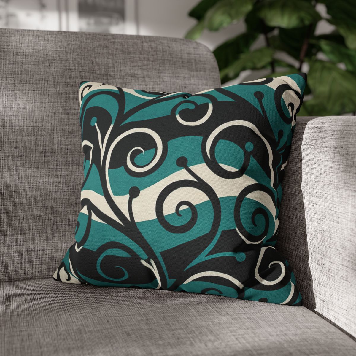 Vine Curl Wave Interference custom pillow cases