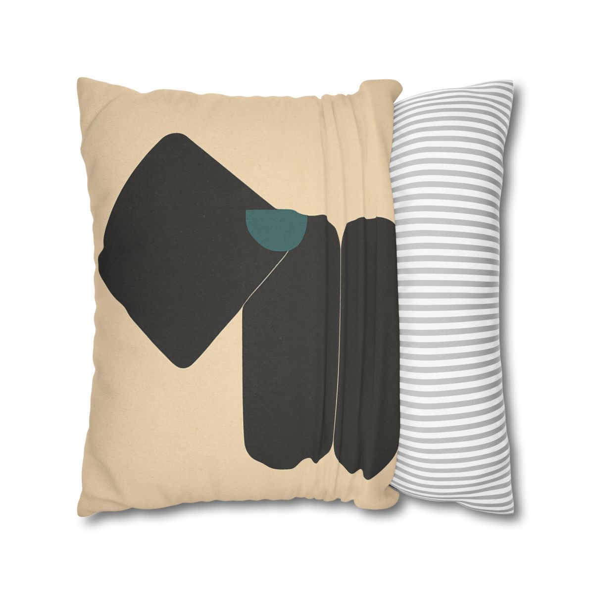 Quiet Triad With Crescent Accent designer print pillow cases