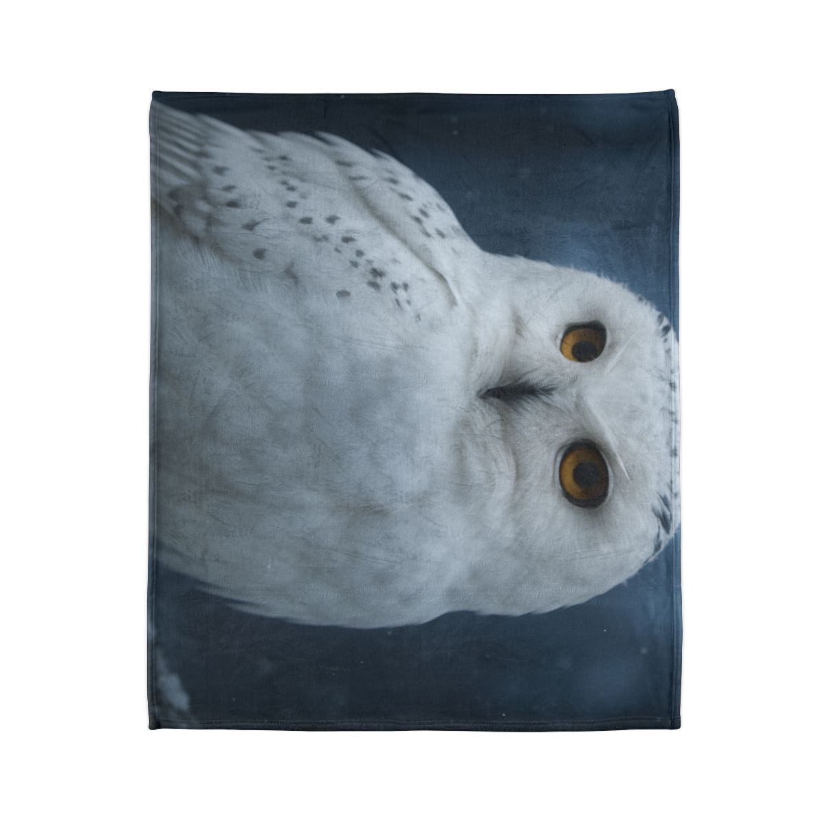 Twilight Watcher Snowy Owl trendy patterned blankets