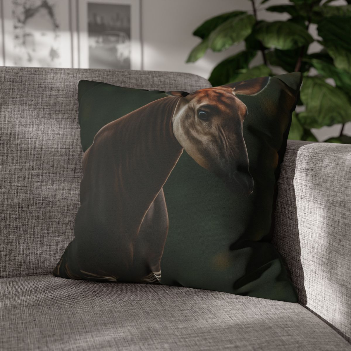 Velvet Shadow Okapi unique gift pillow cases