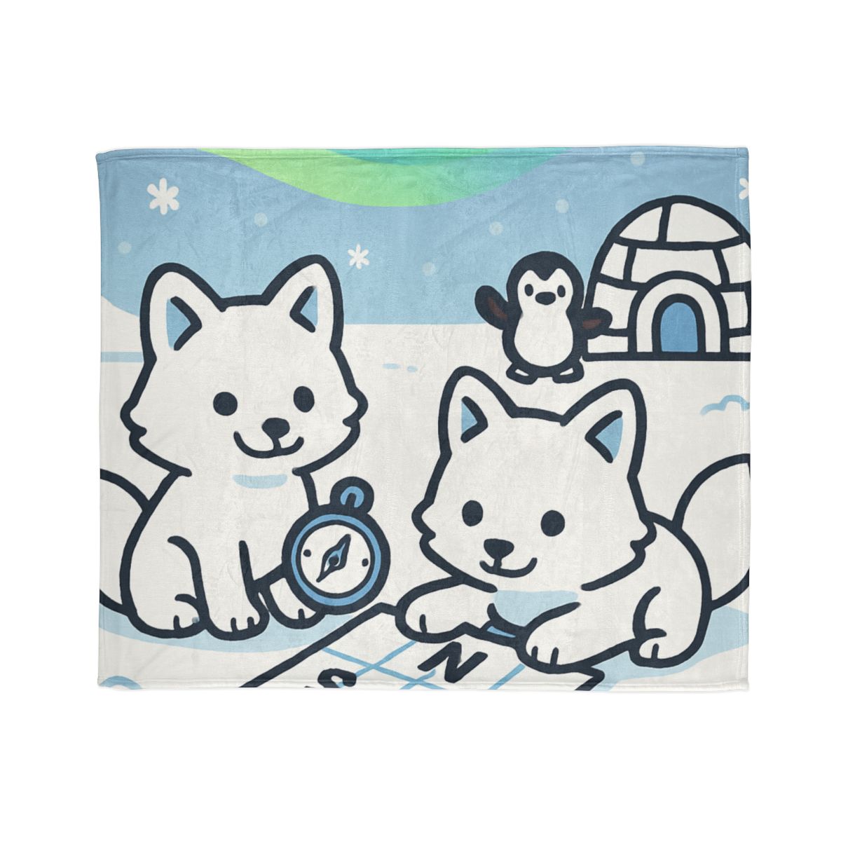 Polar Aurora Map Makers custom blankets