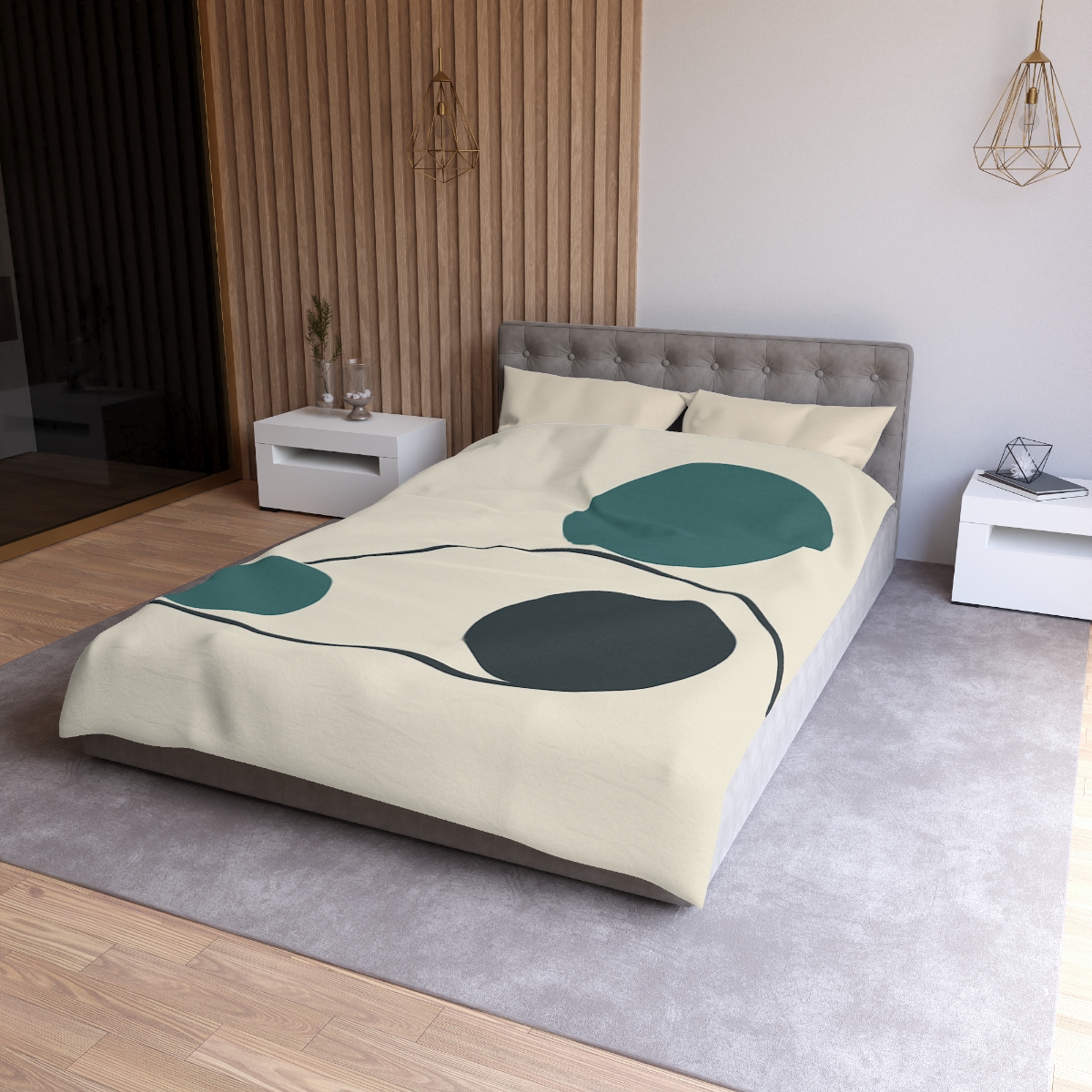 Offset Trio With Subtle Arc soft comforter duvets