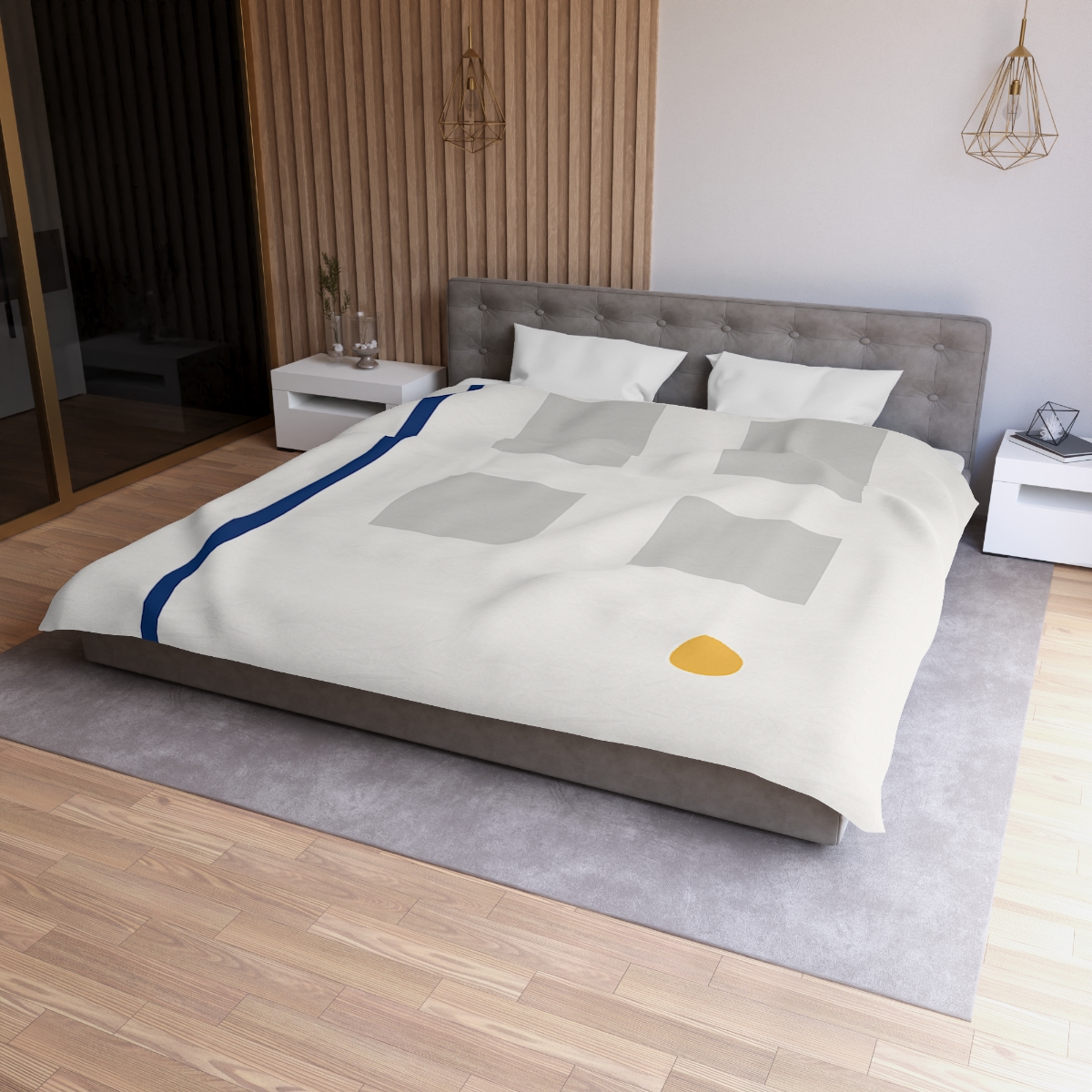 Sparse Grid With Missing Corner And Accent Point trendy bedroom duvets