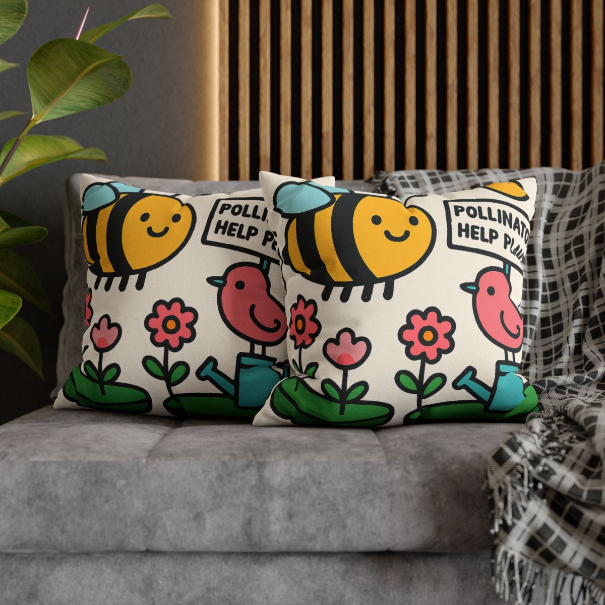 Sky Garden Of Floating Islands And Pollinator Facts personalized pillow covers