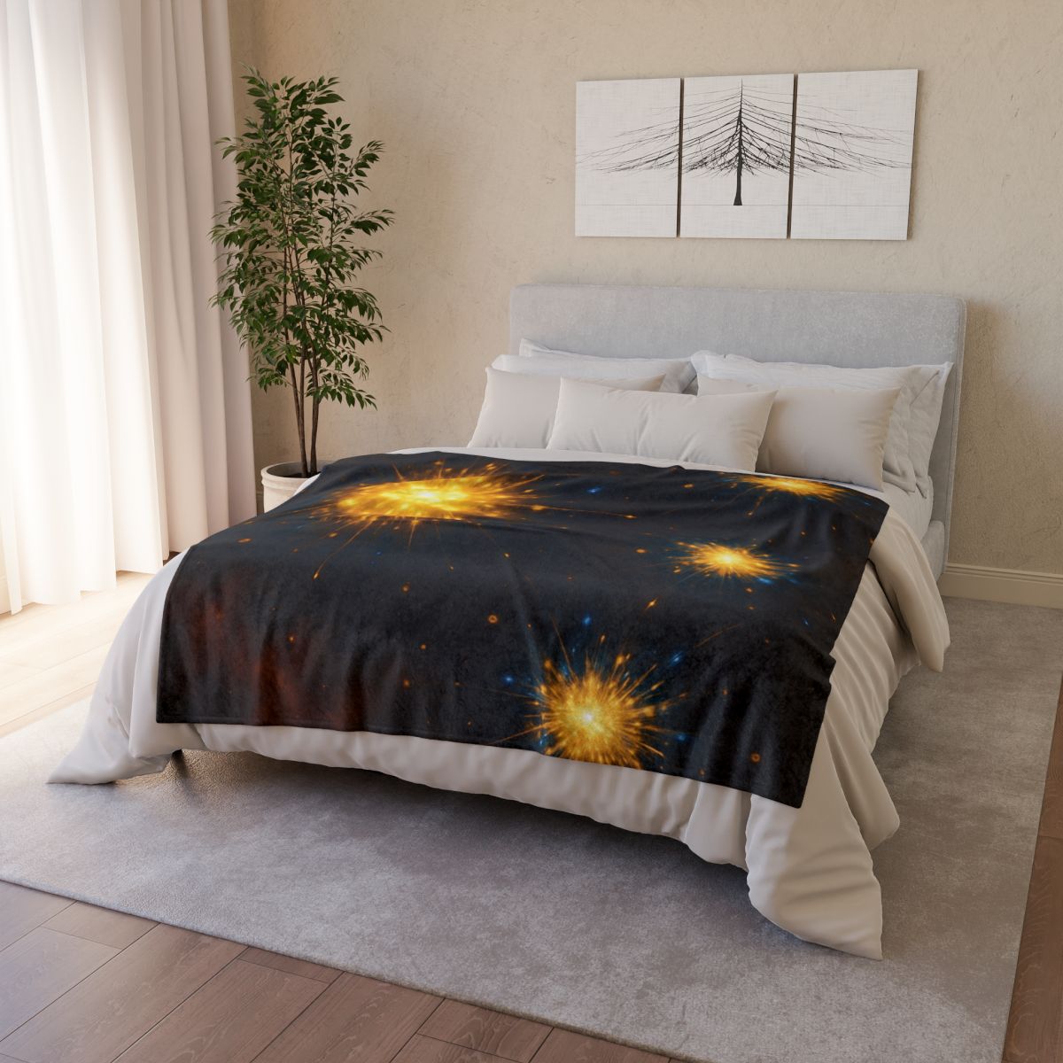 Photon Burst Constellation unique gift blankets
