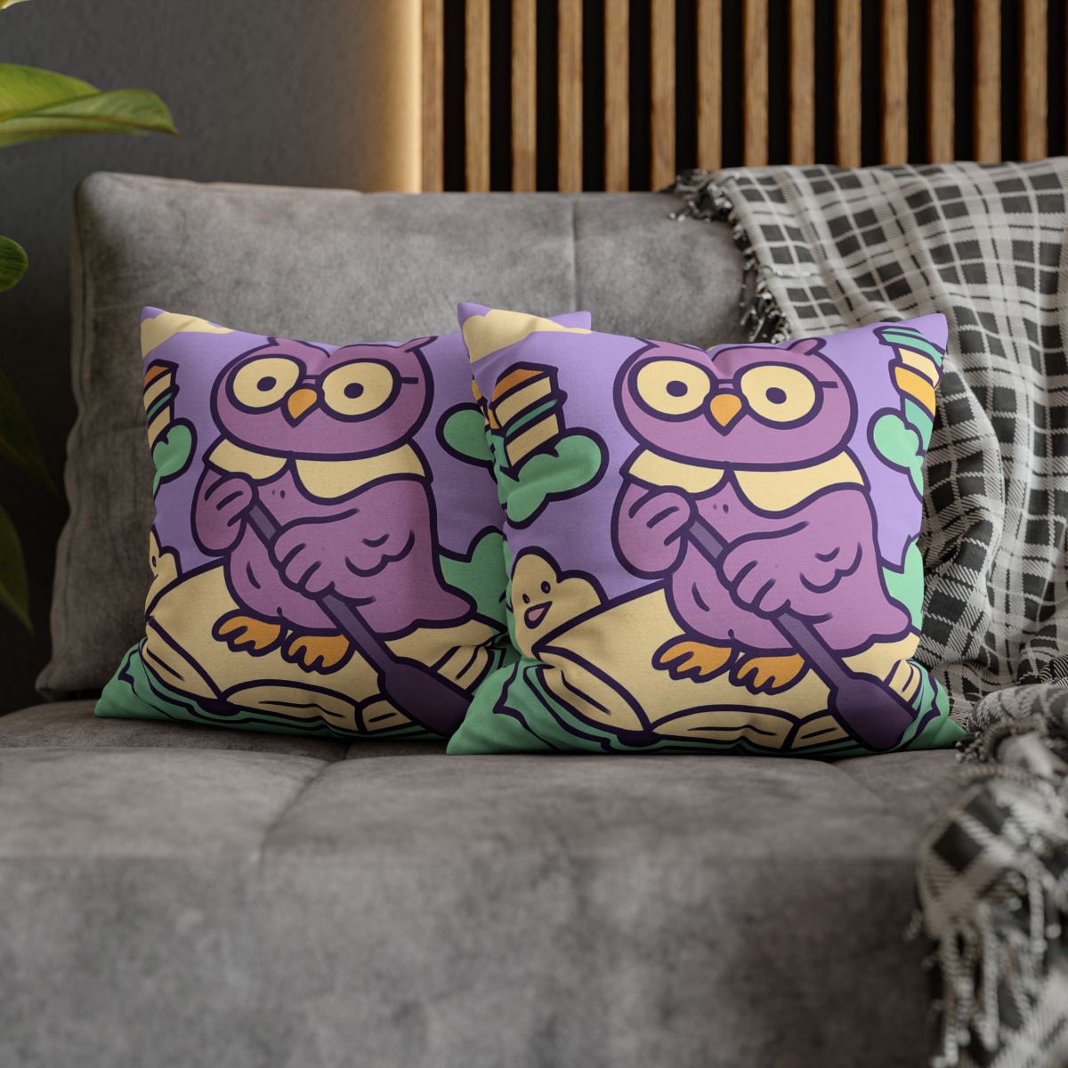Cloud Library Owl Boat trendy patterned pillow cases