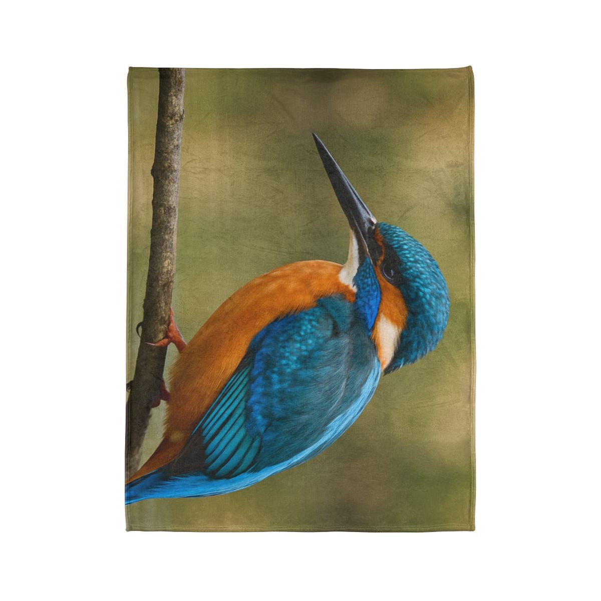 Crystal Dive Common Kingfisher personalized cozy blankets