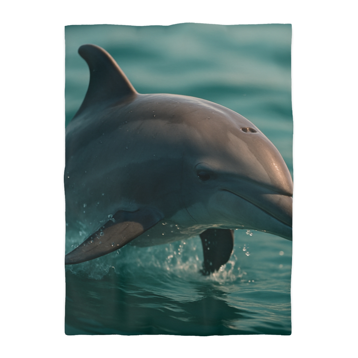 Silver Glide Bottlenose Dolphin personalized bedding duvets