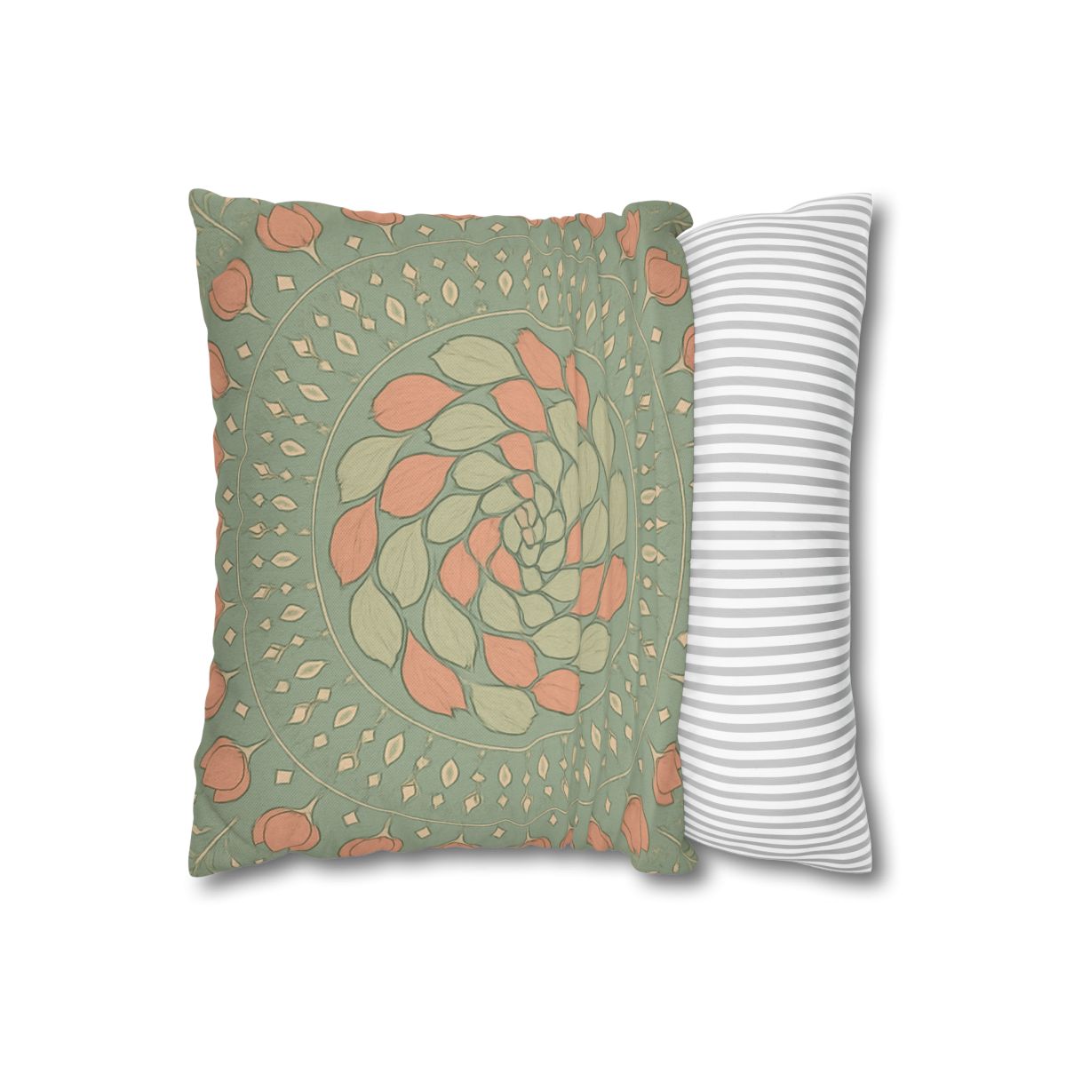Bud Spiral Mandala designer print pillow cases