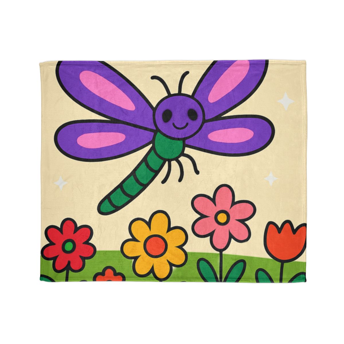 Nebula Dragonfly Garden soft fleece blankets
