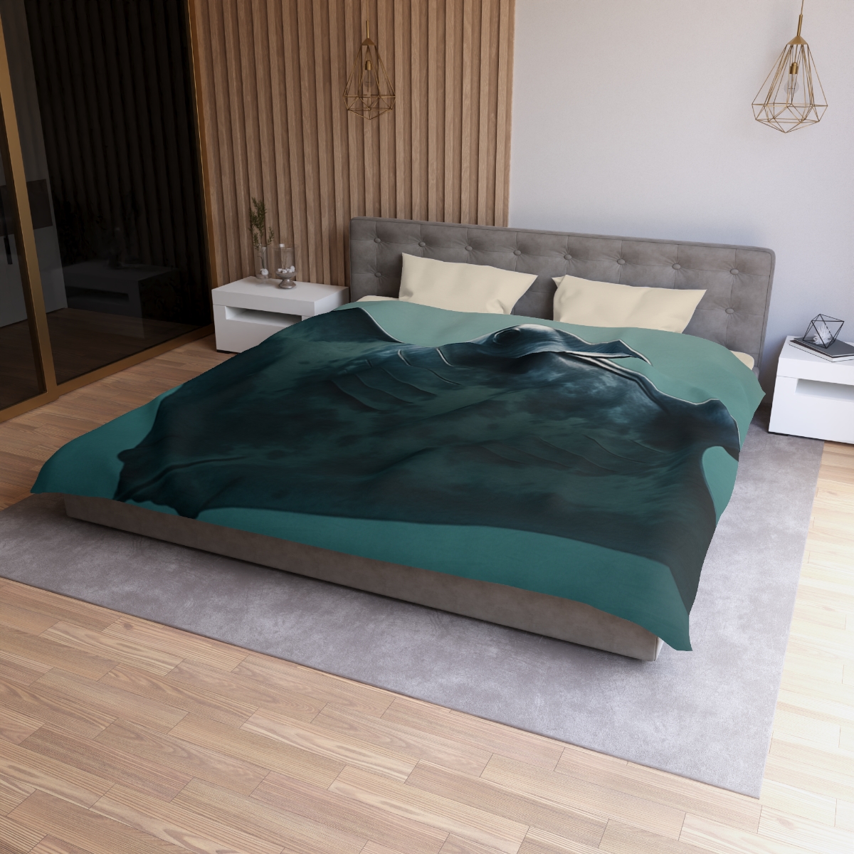 Nebula Glide Giant Manta Ray stylish duvet covers