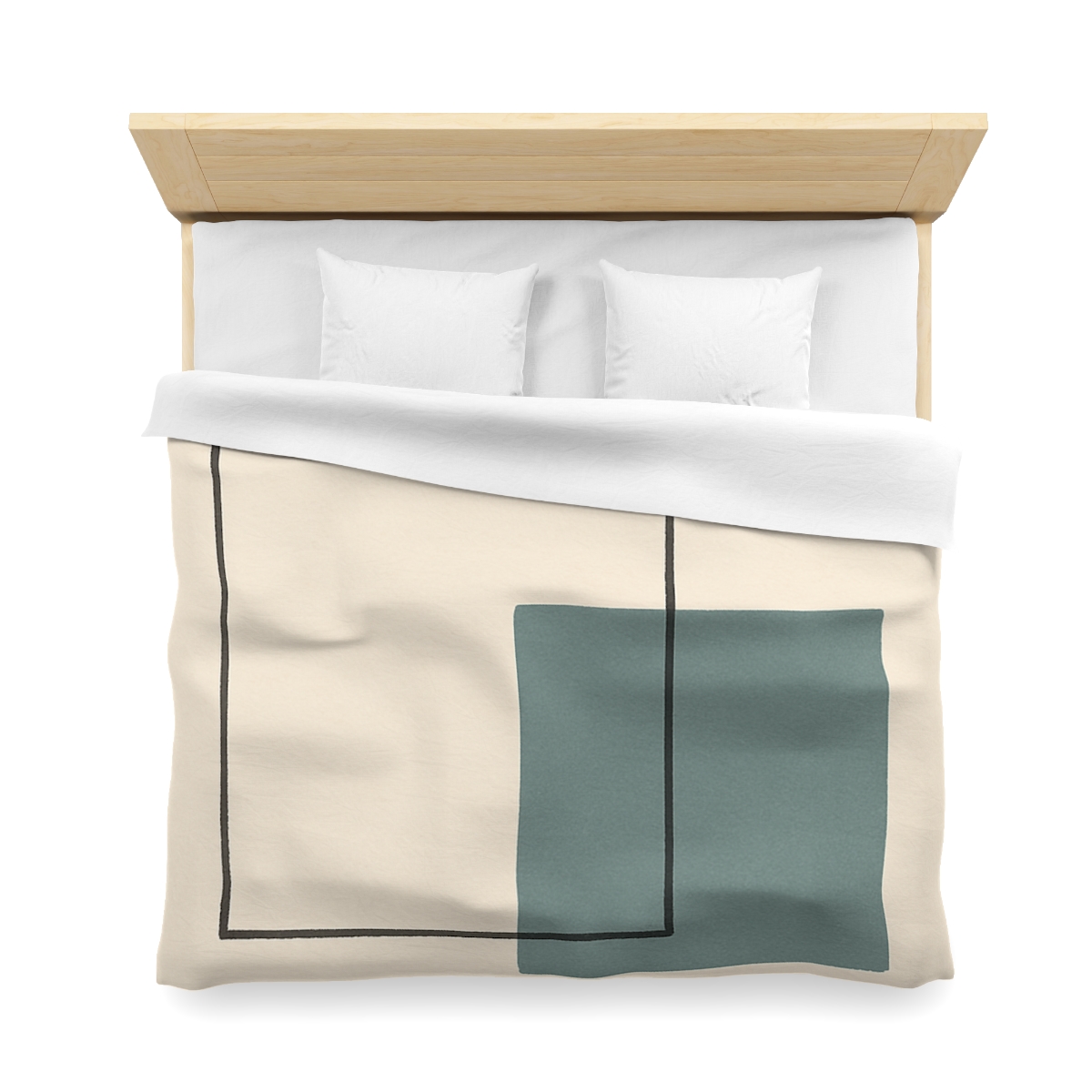 Open Frame With Quiet Spill designer printed duvets