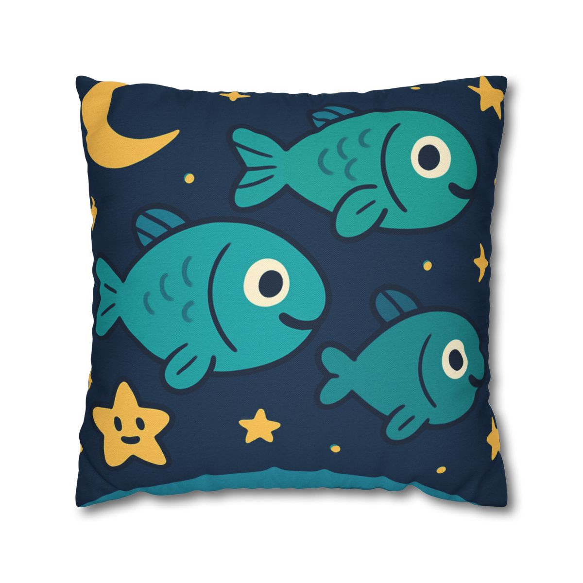 Starry Space Fish School soft cotton pillow cases