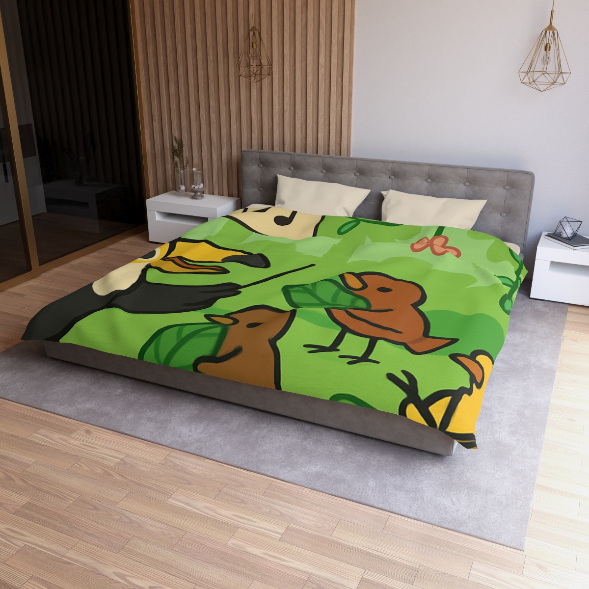 Rainforest Orchestra Of Birds unique patterned duvets