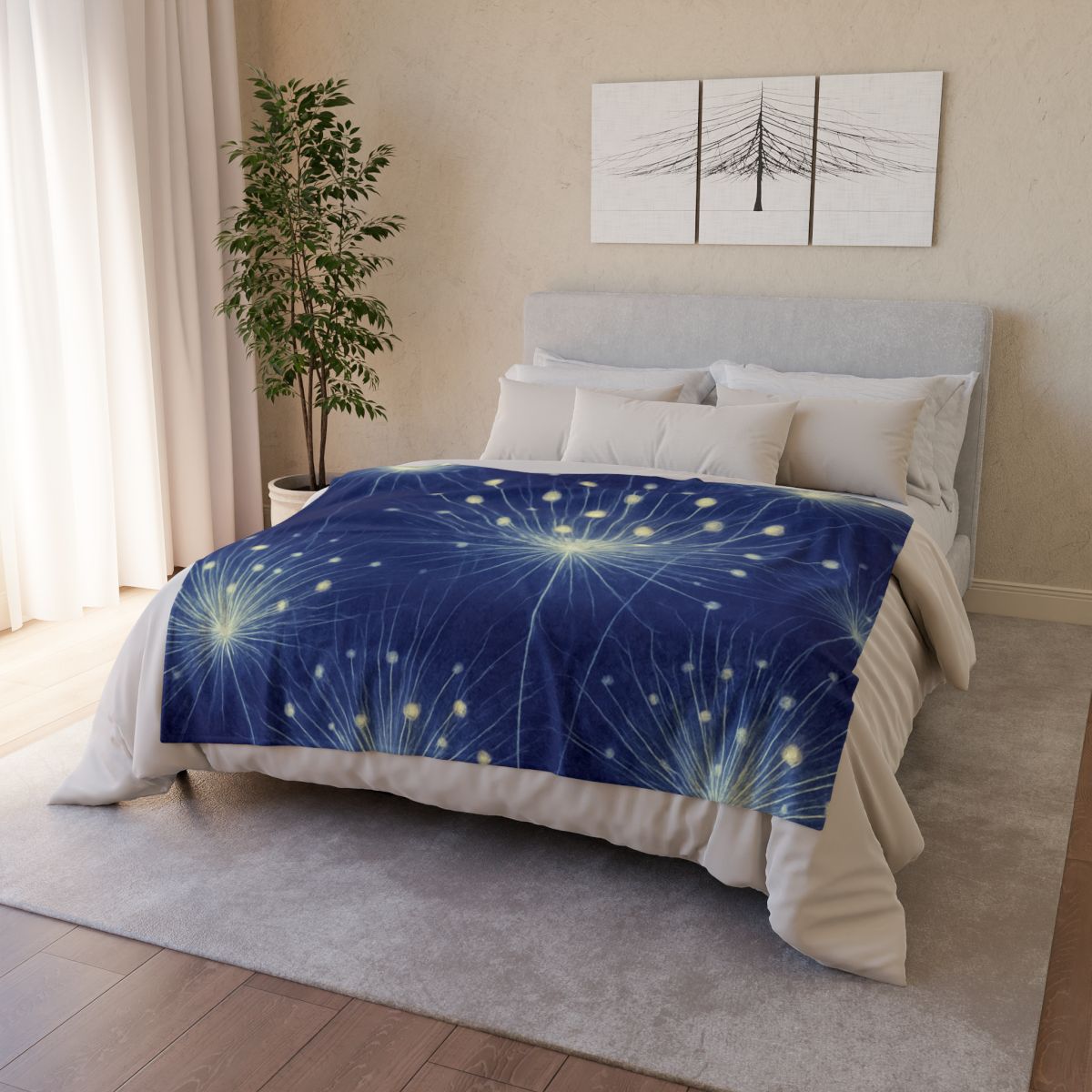 Stamen Burst Radiograph soft fleece blankets