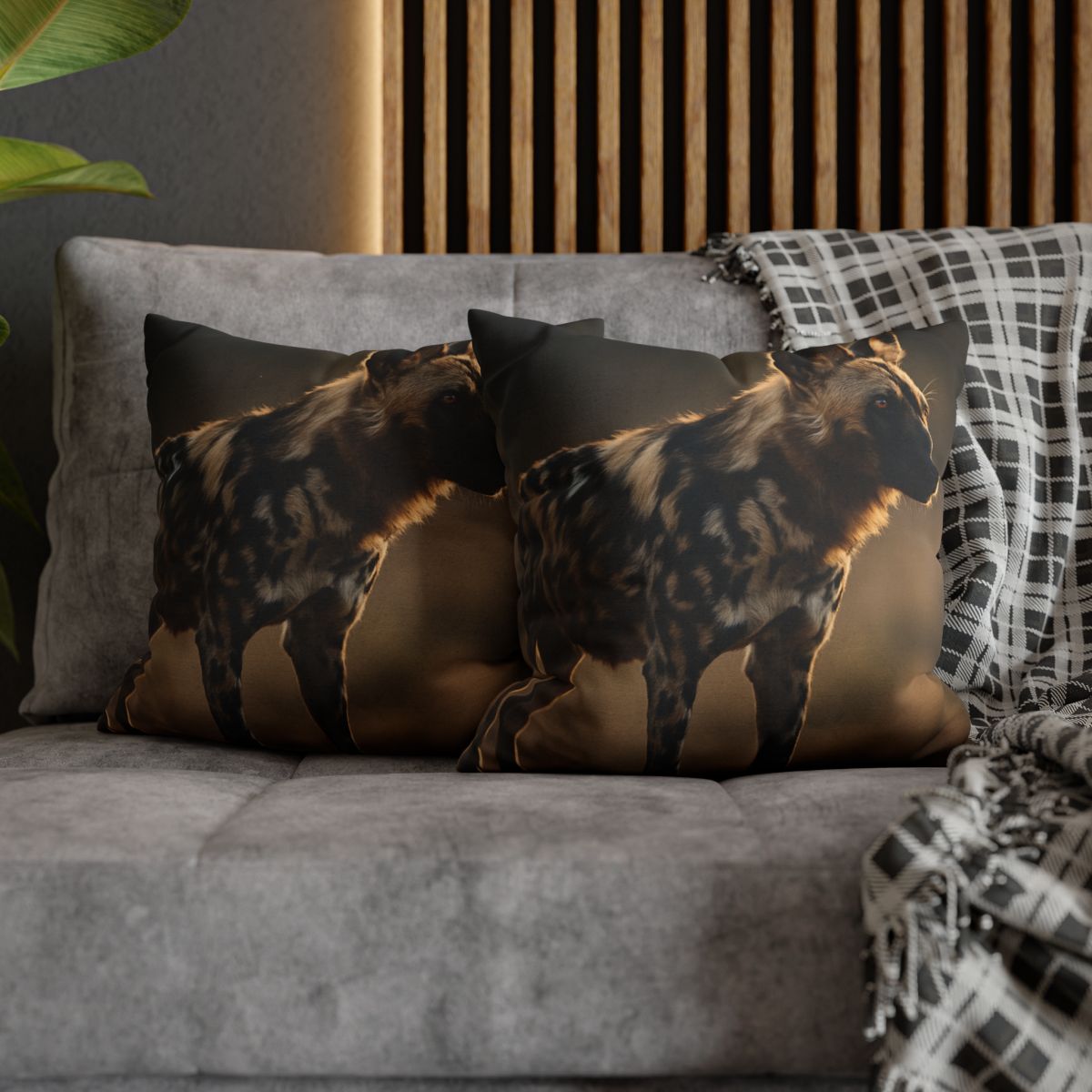 Ember Gaze African Wild Dog custom pillow cases