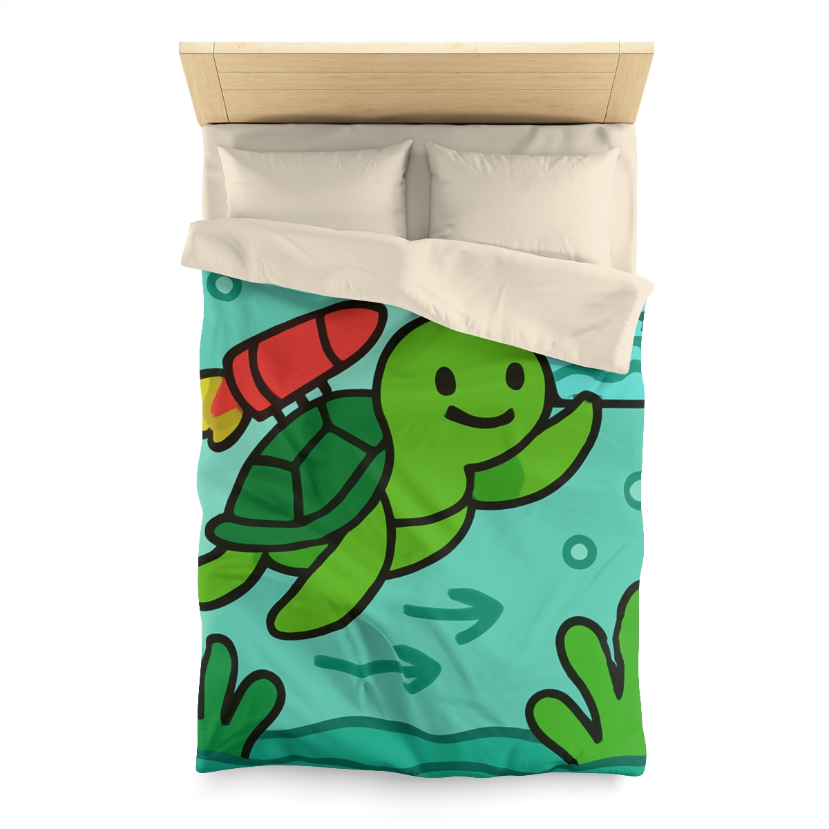 Underwater Rocket Turtle warm winter duvets