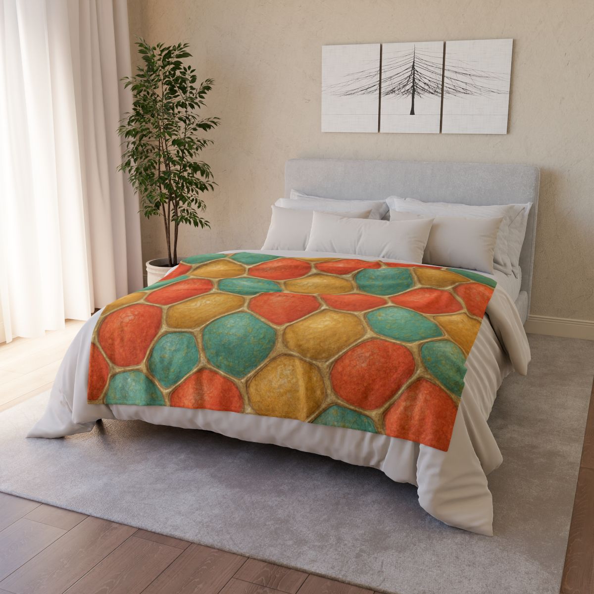 Pod Cluster Mosaic stylish throw blankets