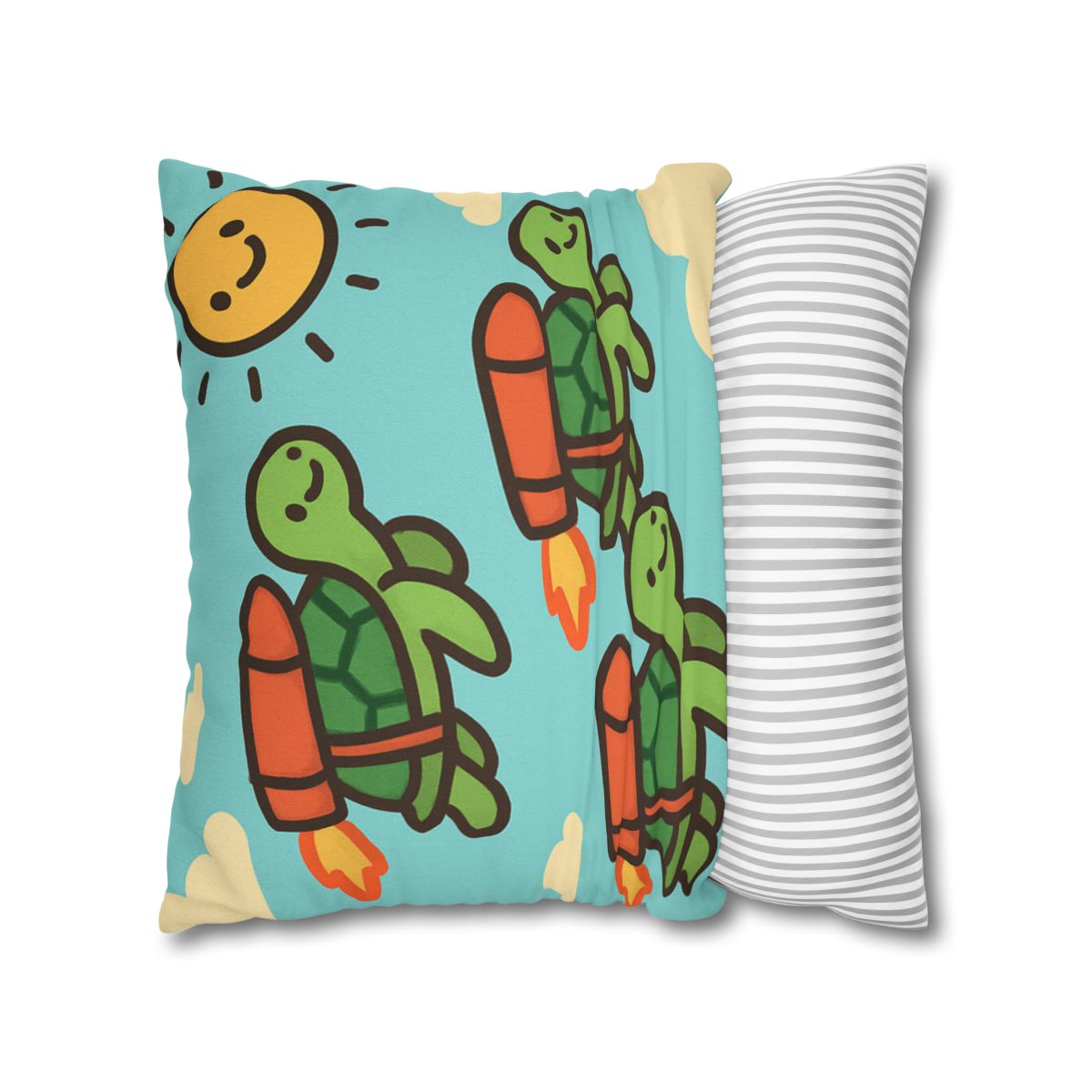 Rocket Powered Turtles comfortable bedding pillow covers