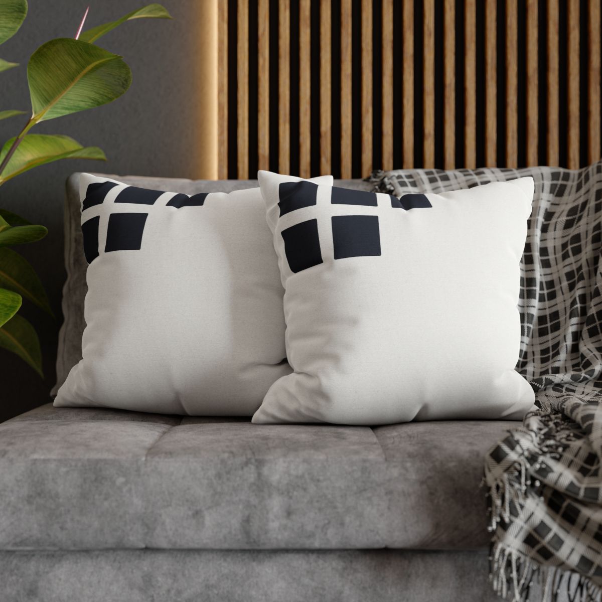 Corner Grid With Missing Star trendy patterned pillow cases