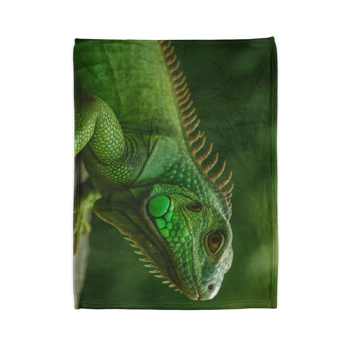 Stone Watcher Green Iguana decorative home blankets