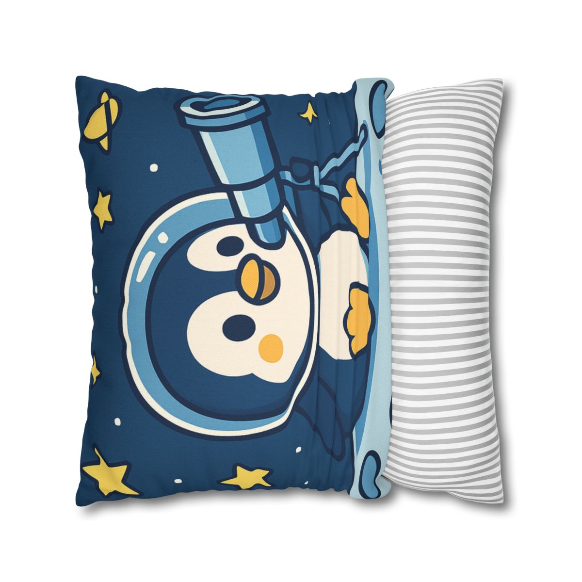 Stargazing Penguin On The Moon comfortable bedding pillow covers