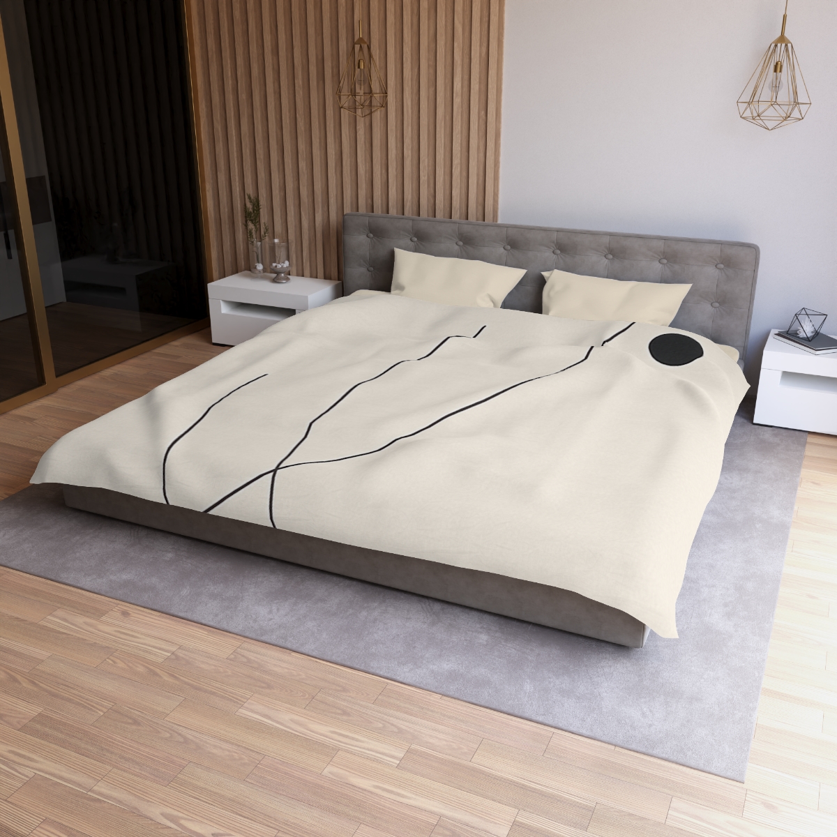 Orbital Line Constellation personalized bedding duvets